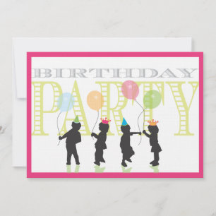 Twin Girls Birthday Invitation - Roze Kaart