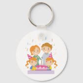 Twin Girls Birthday Sleutelhanger (Voorkant)