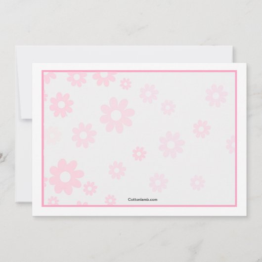 Twin Girls Bundles Baby shower Invitation Kaart (Achterkant)