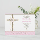 Twin Girls Christening/Baptism Invitation Kaart (Staand voorkant)