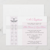 Twin Girls Christening Kaart (Voorkant / Achterkant)