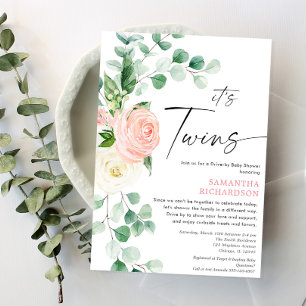 Twin Girls Drive door baby shower roze groen Kaart