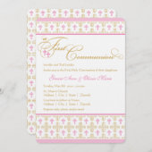 Twin Girls Eerste communiqué Kaart (Voorkant / Achterkant)