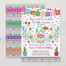 Twin Girls Fiesta Senorita 1e verjaardag