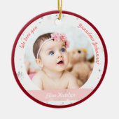 Twin Girls Foto grootma Cute First Baby Keramisch Ornament (Voorkant)