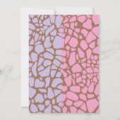 Twin Girls Giraffe Baby shower Uitnodiging (Achterkant)