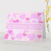 Twin Girls Lesbian Couple feliciteert Kaart (Gele Bloem)