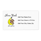 Twin Girls New Dad Gifts Etiket (Voorkant)