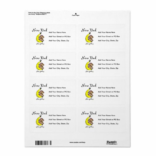 Twin Girls New Dad Gifts Etiket (Full Sheet)