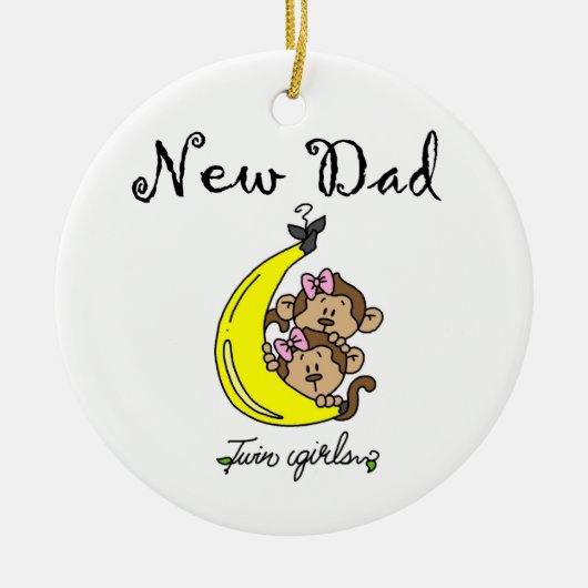 Twin Girls New Dad Gifts Keramisch Ornament (Voorkant)