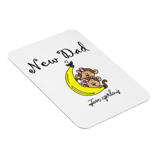 Twin Girls New Dad Gifts Magneet (Rechterzijde)