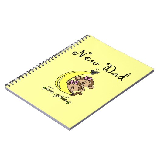 Twin Girls New Dad Gifts Notitieboek (Linkerzijde)
