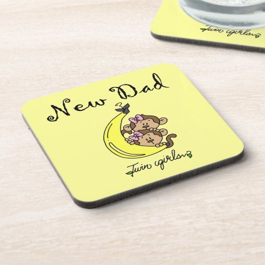 Twin Girls New Dad Gifts Onderzetter (Linkerzijde)