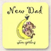 Twin Girls New Dad Gifts Onderzetter (Voorkant)