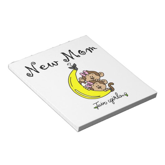 Twin Girls New Mam Gifts Notitieblok (Schuin)