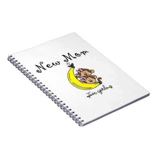 Twin Girls New Mam Gifts Notitieboek (Rechterzijde)