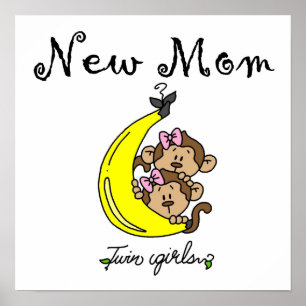 Twin Girls New Mam Gifts Poster