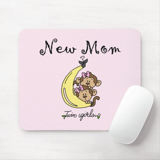 Twin Girls New Mam T-shirts en cadeautjes Muismat (Met muis)