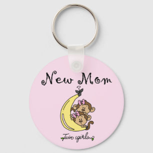 Twin Girls New Mam T-shirts en cadeautjes Sleutelhanger