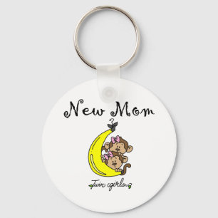 Twin Girls New Mam T-shirts en cadeautjes Sleutelhanger