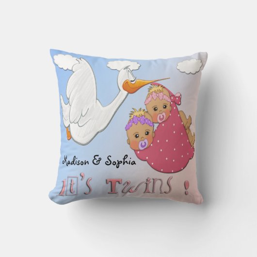 Twin Girls - Stork Keepomwille Pillow Kussen (Voorkant)