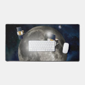 Twin Grail ruimtevaartuig in een baan om de maan. Bureaumat (Keyboard & Muis)