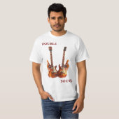 Twin Guitar Flame Collage T-shirt (Voorkant volledig)