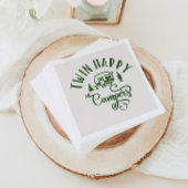 Twin Happy campers minimalistisch 1e verjaardag Servet