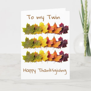 TWIN-HAPPY THANKSGIVING-DANKBAAR VOOR JOU FEESTDAGEN KAART