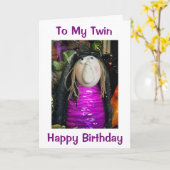 TWIN-HAPPY VERJAARDAG IK HOU VAN JE KAART (Gele Bloem)