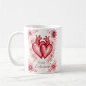 Twin Hearts Forever Enchanted Floral Koffiemok (Links)