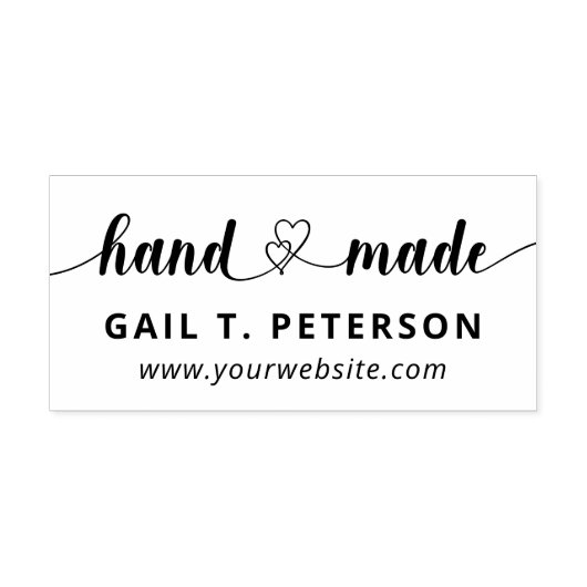 Twin Hearts Handgemaakt Rubberstempel (Afrduk)