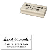 Twin Hearts Handgemaakt Rubberstempel (Gestempeld)