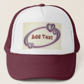Twin Hearts met Add Tekst Gedrukt Heerlijk Hart-Pe Trucker Pet (Voorkant)