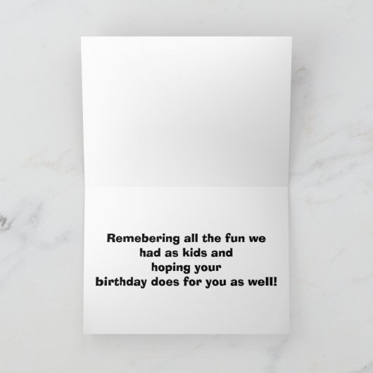 TWIN HEEFT FIETSHERINNERINGEN VOOR DE VERJAARDAG V KAART (Binnen)