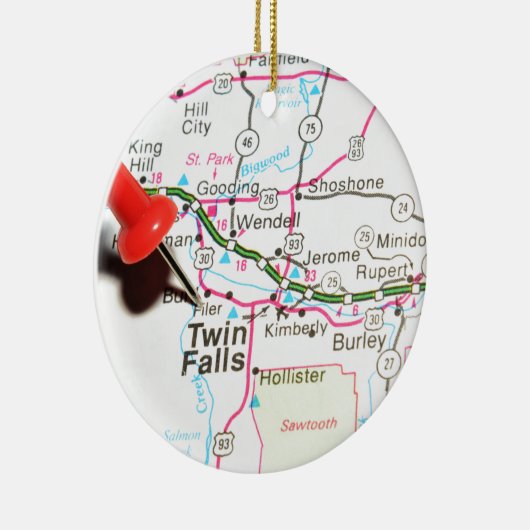 Twin Herfst, Idaho Keramisch Ornament (Rechts)