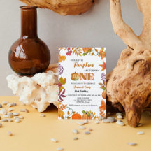 Twin Herfst pompoen meisje eerste verjaardag