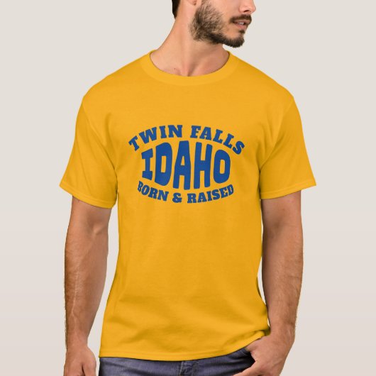 Twin Herfsten Idaho Born en Raised T-Shirt (Voorkant)