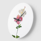 Twin Hibiscus Elegance Blush & Ivory Bloom Harmony Grote Klok (Hoek)