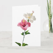 Twin Hibiscus Elegance Blush & Ivory Bloom Harmony Kaart (Voorkant)