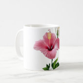 Twin Hibiscus Elegance Blush & Ivory Bloom Harmony Koffiemok (Voorkant links)