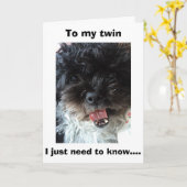 "TWIN" HOE KIJK JE ER ZO GOED UIT? KAART (Gele Bloem)