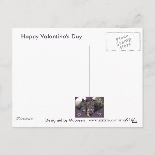 TWIN HORSES VALENTIJN FEESTDAGENKAART (Achterkant)