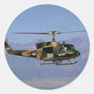 Twin Huey UH-1N Ronde Sticker