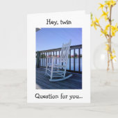 TWIN HUMOR - BIRTHDAY ROCK OF ROCK AND ROLL? KAART (Gele Bloem)