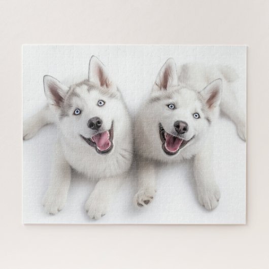Twin Huskies Legpuzzel (Horizontaal)
