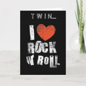"TWIN" IK HOOR ROCK EN ROLL EN JULLIE VADERDAG KAART (Voorkant)