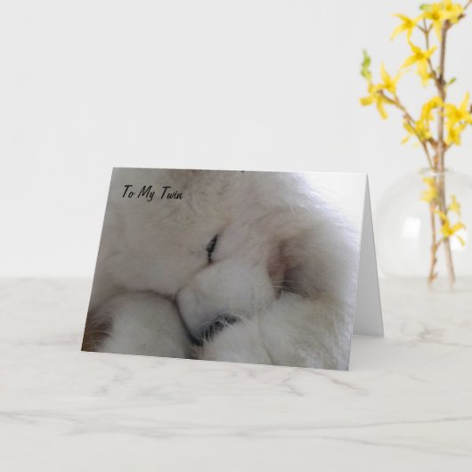 TWIN IK WIL U MET MIJN HART VERHEUGEN KAART (Gele Bloem)