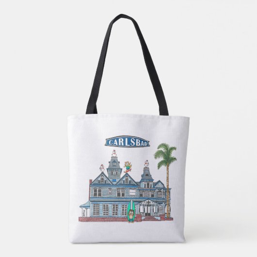 Twin Inns Beach City Carlsbad Tote Bag (Achterkant)