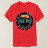 Twin Island Lake Wisconsin Vist T-shirt (Design voorkant)